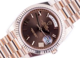 Rolex Day-Date 40 228235 (2018) - Bruin wijzerplaat 40mm Roségoud