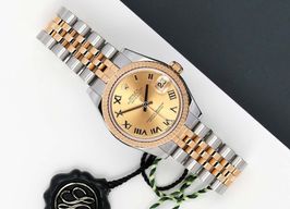 Rolex Lady-Datejust 178273 (2018) - Gold dial 31 mm Gold/Steel case