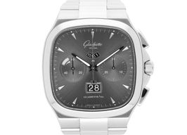 Glashütte Original Seventies Chronograph Panorama Date 1-37-02-01-02-70 (2025) - Grijs wijzerplaat 40mm Staal