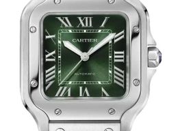 Cartier Santos WSSA0061 (2026) - Green dial 35 mm Steel case