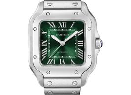 Cartier Santos WSSA0061 (2024) - Green dial 35 mm Steel case