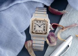 Cartier Santos Galbée W20011C4 (Unknown (random serial)) - Silver dial 29 mm Gold/Steel case