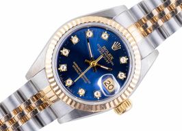 Rolex Lady-Datejust 69173 (1993) - Blue dial 26 mm Gold/Steel case