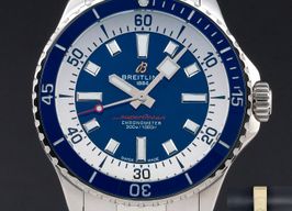 Breitling Superocean 42 A17375E71C1A1 (2022) - Blauw wijzerplaat 42mm Staal