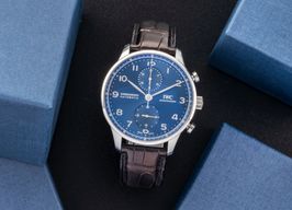 IWC Portuguese Chronograph IW371606 (Unknown (random serial)) - Blue dial 41 mm Steel case