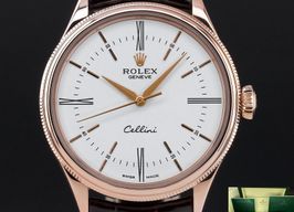 Rolex Cellini Time 50505 (2017) - Silver dial 39 mm Rose Gold case