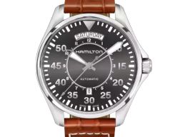 Hamilton Khaki Pilot Day Date H64615585 (2025) - Grijs wijzerplaat 42mm Staal