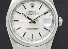 Rolex Datejust 36 16220 (1997) - Zilver wijzerplaat 36mm Staal