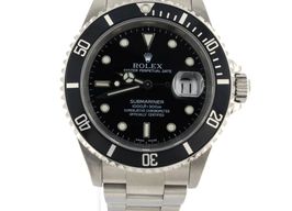 Rolex Submariner Date 16610 (2003) - Zwart wijzerplaat 40mm Staal