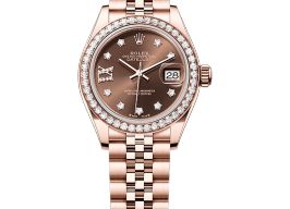 Rolex Lady-Datejust 279135RBR (2025) - Bruin wijzerplaat 28mm Roségoud