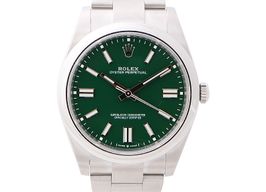 Rolex Oyster Perpetual 41 124300 (2024) - Green dial 41 mm Steel case