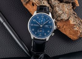 IWC Portuguese Chronograph IW371606 (Unknown (random serial)) - Blue dial 41 mm Steel case