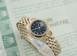 Rolex Lady-Datejust 69178 (1991) - Blauw wijzerplaat 26mm Geelgoud