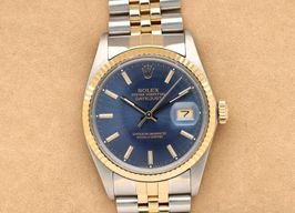 Rolex Datejust 36 16013 (1987) - Blauw wijzerplaat 36mm Goud/Staal