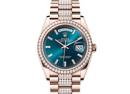 Rolex Day-Date 36 128345RBR (2025) - Blauw wijzerplaat 36mm Roségoud