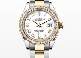 Rolex Lady-Datejust 279383RBR (2026) - White dial 28 mm Gold/Steel case