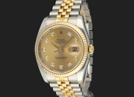 Rolex Datejust 36 116233 (2011) - Champagne dial 36 mm Gold/Steel case