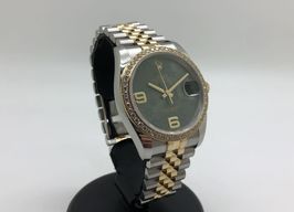 Rolex Datejust 116243 (2010) - Green dial 36 mm Gold/Steel case