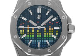Audemars Piguet Royal Oak Offshore 15600TI.OO.A343CA.01 (2022) - Blauw wijzerplaat 43mm Titanium