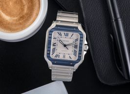 Cartier Santos WSSA0047 (Onbekend (willekeurig serienummer)) - Grijs wijzerplaat 40mm Staal