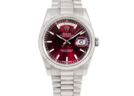 Rolex Day-Date 36 118239 (2000) - Paars wijzerplaat 43mm Witgoud