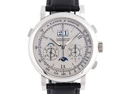 A. Lange & Söhne Datograph 410.025 (Onbekend (willekeurig serienummer)) - Zilver wijzerplaat 41mm Platina