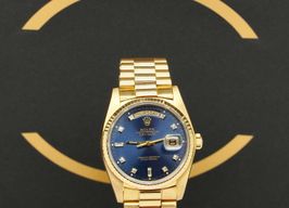 Rolex Day-Date 36 18038 (1983) - Blue dial 36 mm Yellow Gold case
