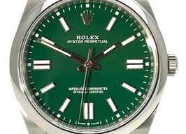 Rolex Oyster Perpetual 41 124300 (2022) - Green dial 41 mm Steel case