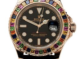 Rolex Yacht-Master 40 116695SATS (Unknown (random serial)) - Black dial 40 mm Rose Gold case
