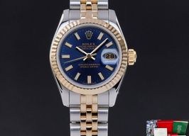 Rolex Lady-Datejust 179173 (2005) - Blue dial 26 mm Gold/Steel case