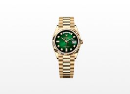Rolex Day-Date 36 128238 (2023) - Groen wijzerplaat 43mm Geelgoud
