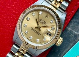 Rolex Lady-Datejust 69173 (1996) - Gold dial 26 mm Gold/Steel case