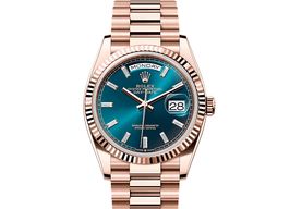 Rolex Day-Date 36 128235 (2025) - Blauw wijzerplaat 36mm Roségoud