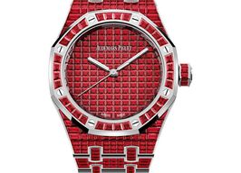 Audemars Piguet Royal Oak Selfwinding 15554BC.RR.1274BC.01 (2025) - Rood wijzerplaat 37mm Witgoud