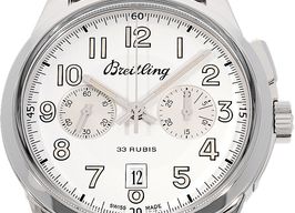 Breitling Transocean Chronograph 1915 AB141112/G799 (2022) - Zilver wijzerplaat 43mm Staal