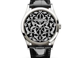 Patek Philippe Calatrava 5088/100P-001 (2025) - Zwart wijzerplaat 38mm Platina