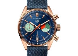 TAG Heuer Carrera CBS2241.FN8023 (2024) - Blauw wijzerplaat 39mm Roségoud