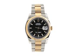 Rolex Datejust 36 116233 (Unknown (random serial)) - Black dial 36 mm Gold/Steel case
