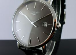 Longines Elegant L4.910.4.72.2 (2024) - Grijs wijzerplaat 39mm Staal