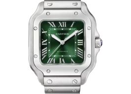 Cartier Santos WSSA0061 (2025) - Green dial 35 mm Steel case