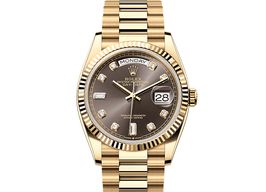 Rolex Day-Date 36 128238 (2025) - Grijs wijzerplaat 36mm Geelgoud