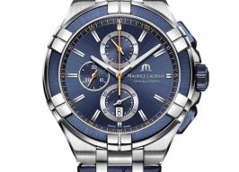Maurice Lacroix Aikon AI1018-SS001-432-4 (2023) - Blauw wijzerplaat 44mm Staal
