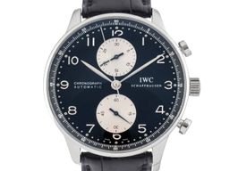 IWC Portuguese Chronograph IW371404 (Unknown (random serial)) - Black dial 41 mm Steel case