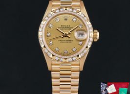Rolex Lady-Datejust 69258 (1994) - Champagne wijzerplaat 26mm Geelgoud