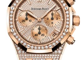 Audemars Piguet Royal Oak Chronograph 26242OR.ZZ.1322OR.02 (Onbekend (willekeurig serienummer)) - Diamant wijzerplaat 41mm Roségoud