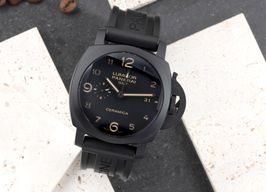 Panerai Luminor 1950 3 Days GMT Automatic PAM00441 (Unknown (random serial)) - Black dial 44 mm Ceramic case