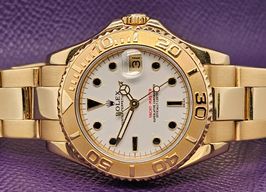 Rolex Yacht-Master 168628 (1996) - White dial 35 mm Yellow Gold case