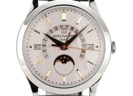 Patek Philippe Perpetual Calendar 5496P-015 (2021) - Silver dial 39 mm Platinum case