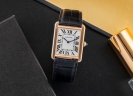 Cartier Tank Solo W5200025 (Onbekend (willekeurig serienummer)) - Zilver wijzerplaat 35mm Roségoud