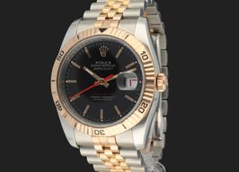 Rolex Datejust Turn-O-Graph 116261 (2006) - Zwart wijzerplaat 36mm Goud/Staal